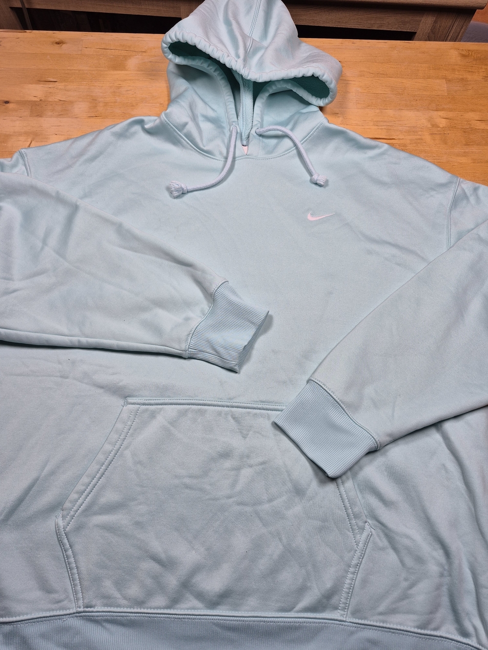 Nike Men's Light Blue Hoodie Sweatshirt